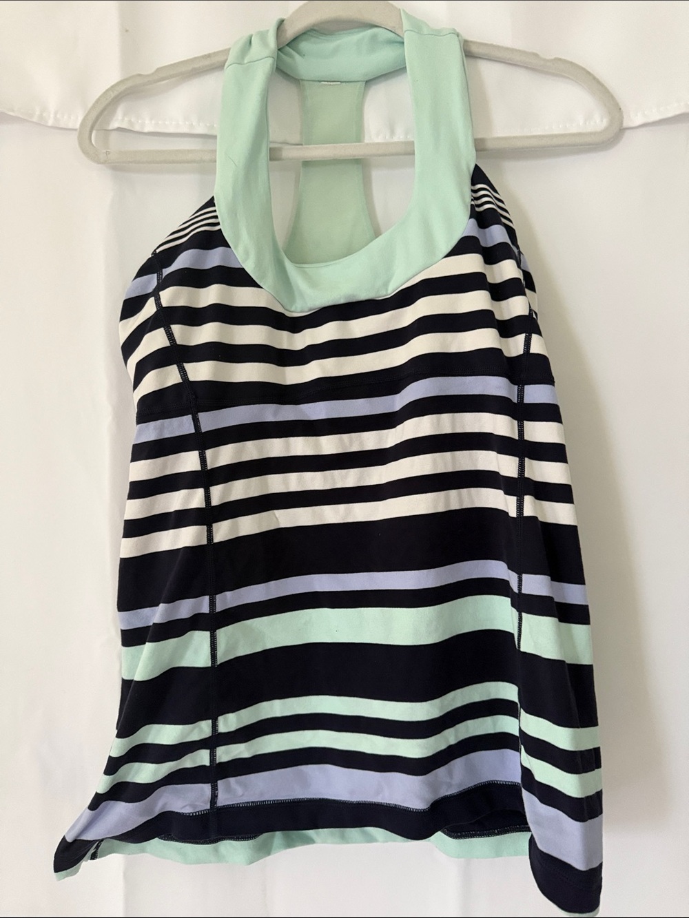 Lululemon Striped Racerback Tank w/ shelf bra